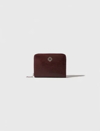 Brieftasche aus Craquelé-Leder Brieftasche aus Craquelé-Leder