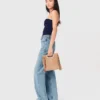 Bustier-Top mit Kontraststrick