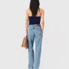 Bustier-Top mit Kontraststrick