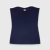 Bustier-Top mit Kontraststrick