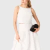 Crop-Top aus Taft mit verziertem Kragen Crop-Top aus Taft mit verziertem Kragen