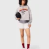 Cropped-Sweatshirt mit gesticktem Logo Cropped-Sweatshirt mit gesticktem Logo