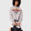 Cropped-Sweatshirt mit gesticktem Logo Cropped-Sweatshirt mit gesticktem Logo