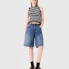 Denim-Bermudashorts