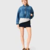 Denim-Bomberjacke
