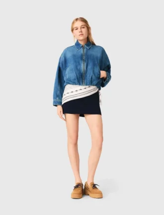 Denim-Bomberjacke