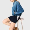 Denim-Bomberjacke