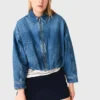 Denim-Bomberjacke