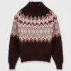 Fair-Isle-Pullover mit hohem Kragen Fair-Isle-Pullover mit hohem Kragen