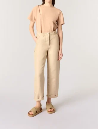 Flache Sandalen in Raffia-Optik