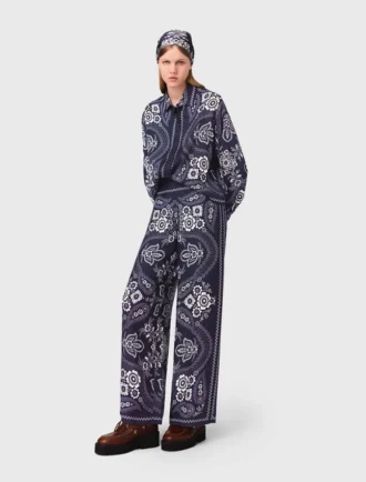 Fließende Hose mit Bandana-Print