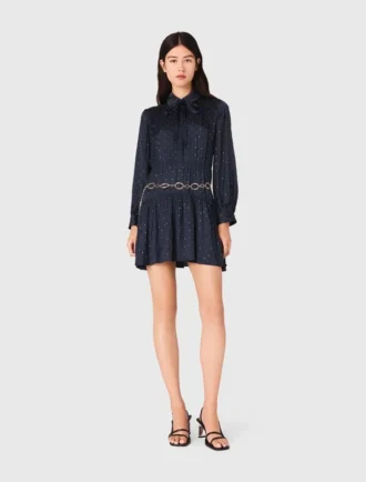 Fließendes Hemdkleid mit Nieten