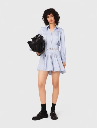 Fließendes Hemdkleid mit Nieten