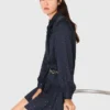 Fließendes Hemdkleid mit Nieten