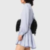 Fließendes Hemdkleid mit Nieten