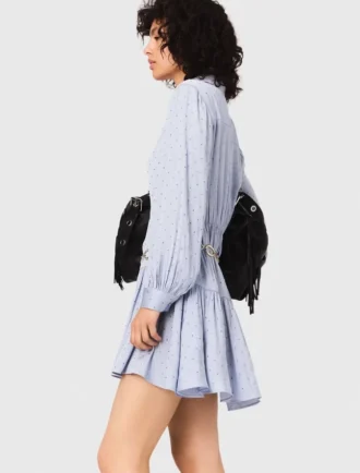 Fließendes Hemdkleid mit Nieten