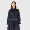 Fließendes Hemdkleid mit Nieten