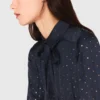 Fließendes Hemdkleid mit Nieten