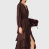 Fließendes Maxikleid mit Rüschen