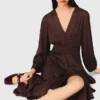 Fließendes Maxikleid mit Rüschen