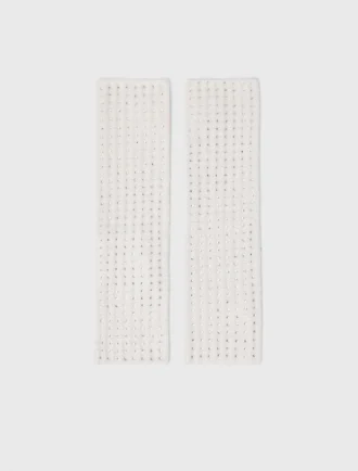 Fäustlinge aus Wolle und Strass Fäustlinge aus Wolle und Strass