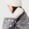 Fäustlinge aus Wolle und Strass