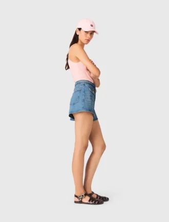 Geflochtene Jeansshorts