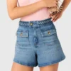 Geflochtene Jeansshorts Geflochtene Jeansshorts