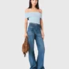 Geflochtene Schlagjeans Geflochtene Schlagjeans