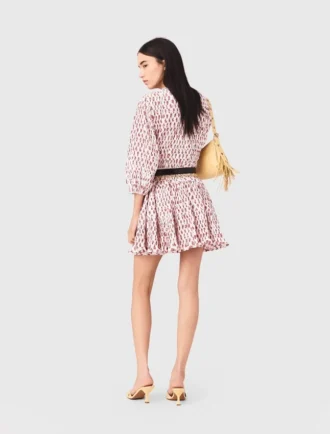 Gemustertes Plisseekleid