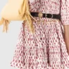 Gemustertes Plisseekleid