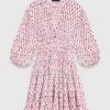 Gemustertes Plisseekleid