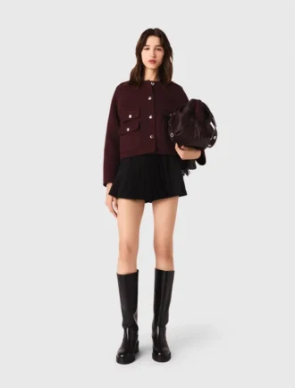 Gerad geschnittene Plissee-Shorts