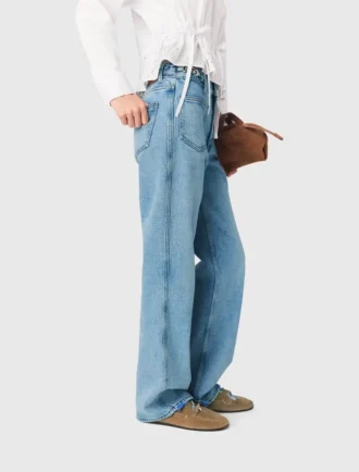 Gerade Jeans mit Ketten