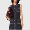 Gerades Kleid aus gestricktem Gewebe