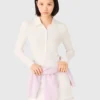 Gerippter Polo-Pullover Gerippter Polo-Pullover