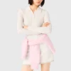Gerippter Polo-Pullover Gerippter Polo-Pullover