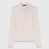 Gerippter Polo-Pullover Gerippter Polo-Pullover