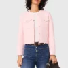 Gesteppte, kurz geschnittene Strickjacke Gesteppte, kurz geschnittene Strickjacke