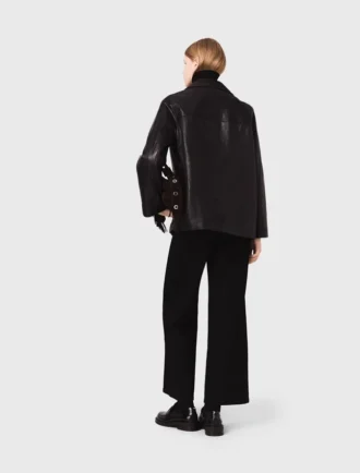 Gesteppte Lederjacke