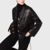 Gesteppte Lederjacke Gesteppte Lederjacke