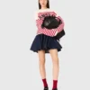 Gestreifter Pullover aus Rippstrick Gestreifter Pullover aus Rippstrick