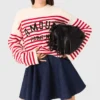 Gestreifter Pullover aus Rippstrick Gestreifter Pullover aus Rippstrick