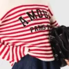 Gestreifter Pullover aus Rippstrick Gestreifter Pullover aus Rippstrick