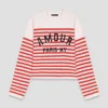 Gestreifter Pullover aus Rippstrick Gestreifter Pullover aus Rippstrick