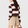 Gestreiftes Polo-Sweatshirt Gestreiftes Polo-Sweatshirt
