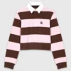 Gestreiftes Polo-Sweatshirt Gestreiftes Polo-Sweatshirt