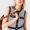 Gestreiftes Strick-Maxikleid