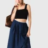 Gestricktes Crop-Top mit Trägern