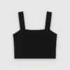 Gestricktes Crop-Top mit Trägern
